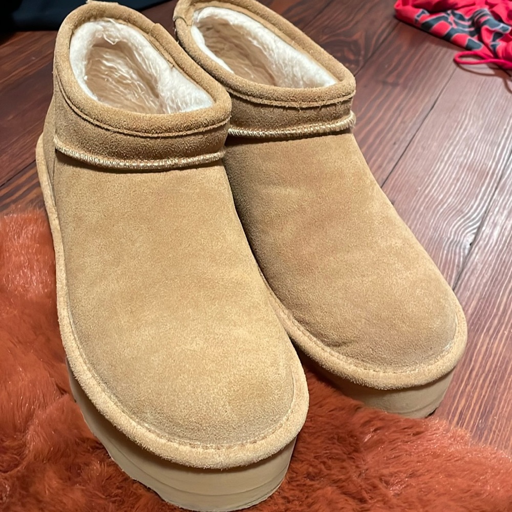 Bearpaw Super Shortie Platform Booties Slippers